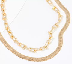 Susan Graver Multi-Chain Adjustable GoldTone Necklace