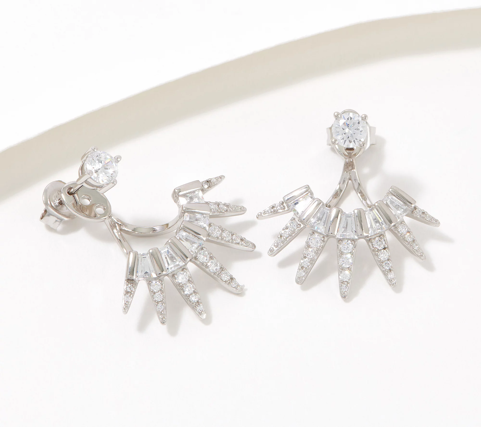 Diamonique x Udi Love Plus Sterling Silver Liberty Crown Earrings