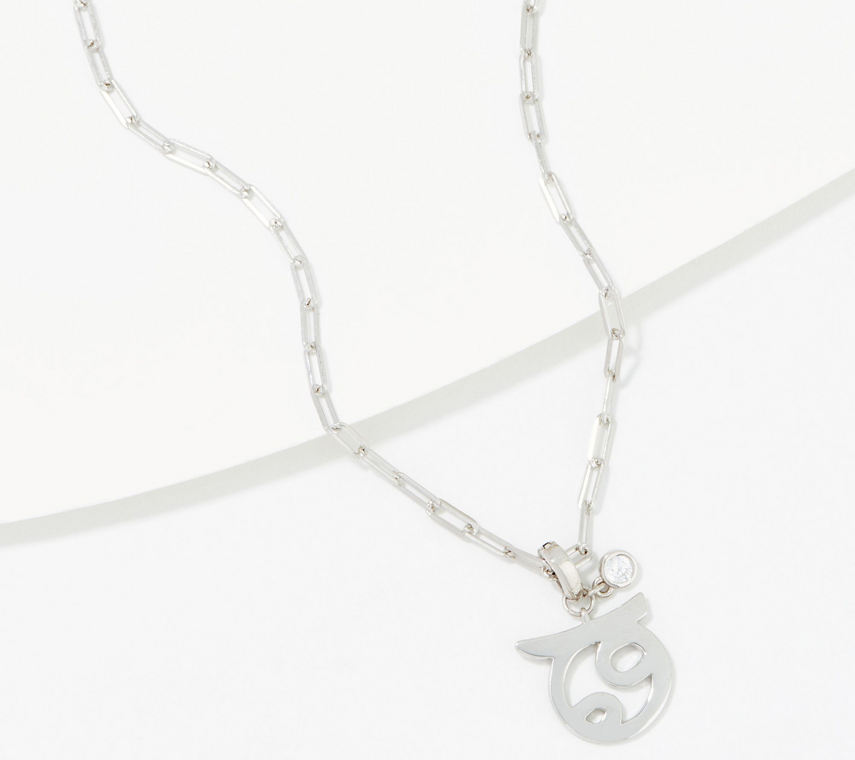 Diamonique x Lisa Mason Platinum-Clad SS Philia-Eros Spouse Necklace