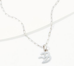 Diamonique x Lisa Mason Platinum-Clad SS Philia - Friend Signs Necklace