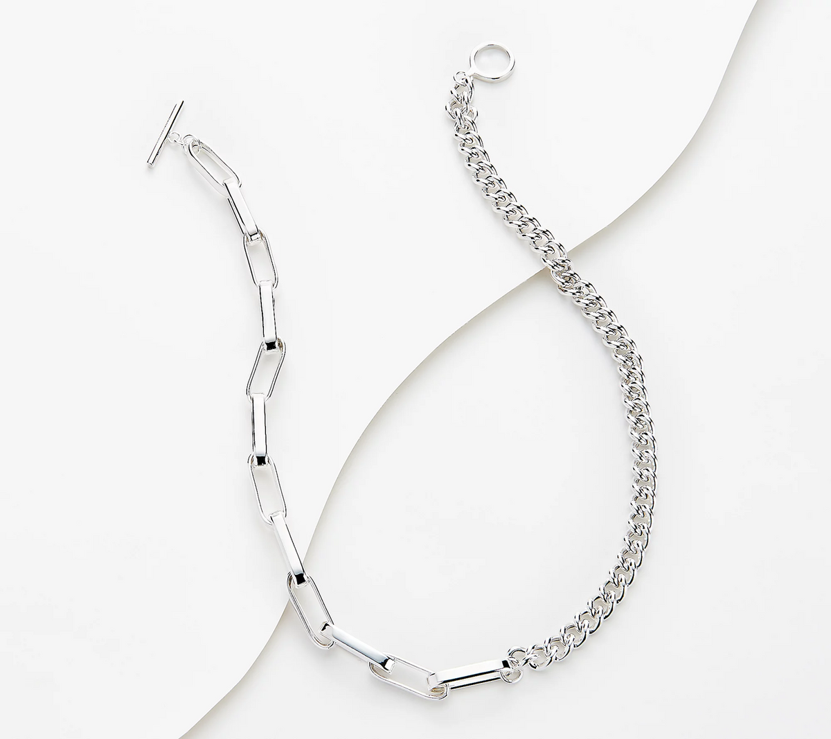 UltraFine 950 Silver Link 20" Toggle Necklace
