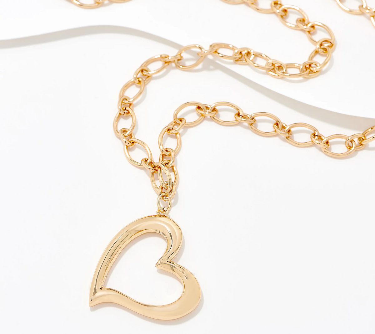 Collar con forma de corazón y portagafas Attitudes by Renee, tono plateado