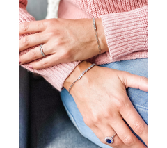 Diamonique Gold-Clad Sterling Silver Tennis and Paperclip Bracelet, 6-3/4"