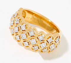 Affinity Diamond Goldclad Sterling Silver Ring Size 7