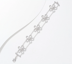 Diamonique x Jennifer Miller Daisy Line Bracelet Size 8"