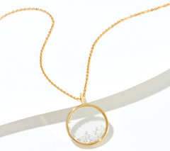 Diamonique 35th Anniversary Circle Shaker Gold-Plated Pendant Necklace