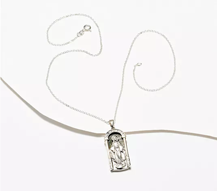 Colgante de puerta de plata esterlina con diseño de mármol de Connemara y diamonique