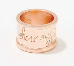 Shawn's "Hear My Soul Speak" Rose Gold-Over Sterling Silver Ring Size 7