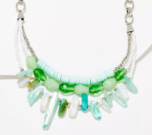Susan Graver Jade Multi-Strand Beaded Statement Necklace