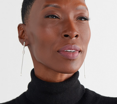 JAI Sterling Silver Paperclip Convertible Earrings