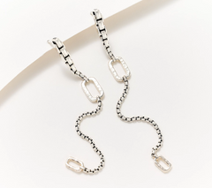 JAI Sterling Silver Paperclip Convertible Earrings