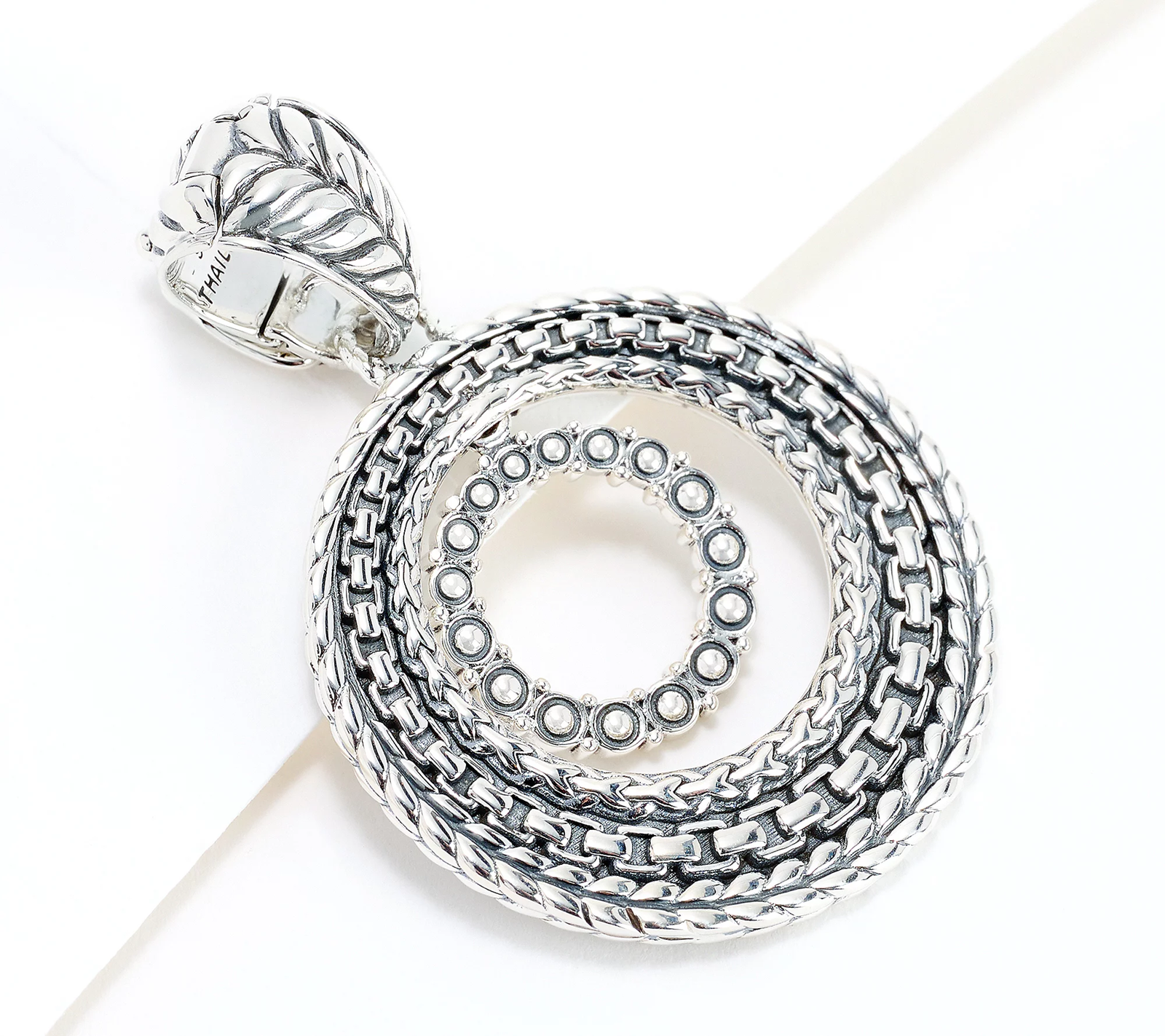 JAI Sterling Silver Global Textured Disk Enhancer