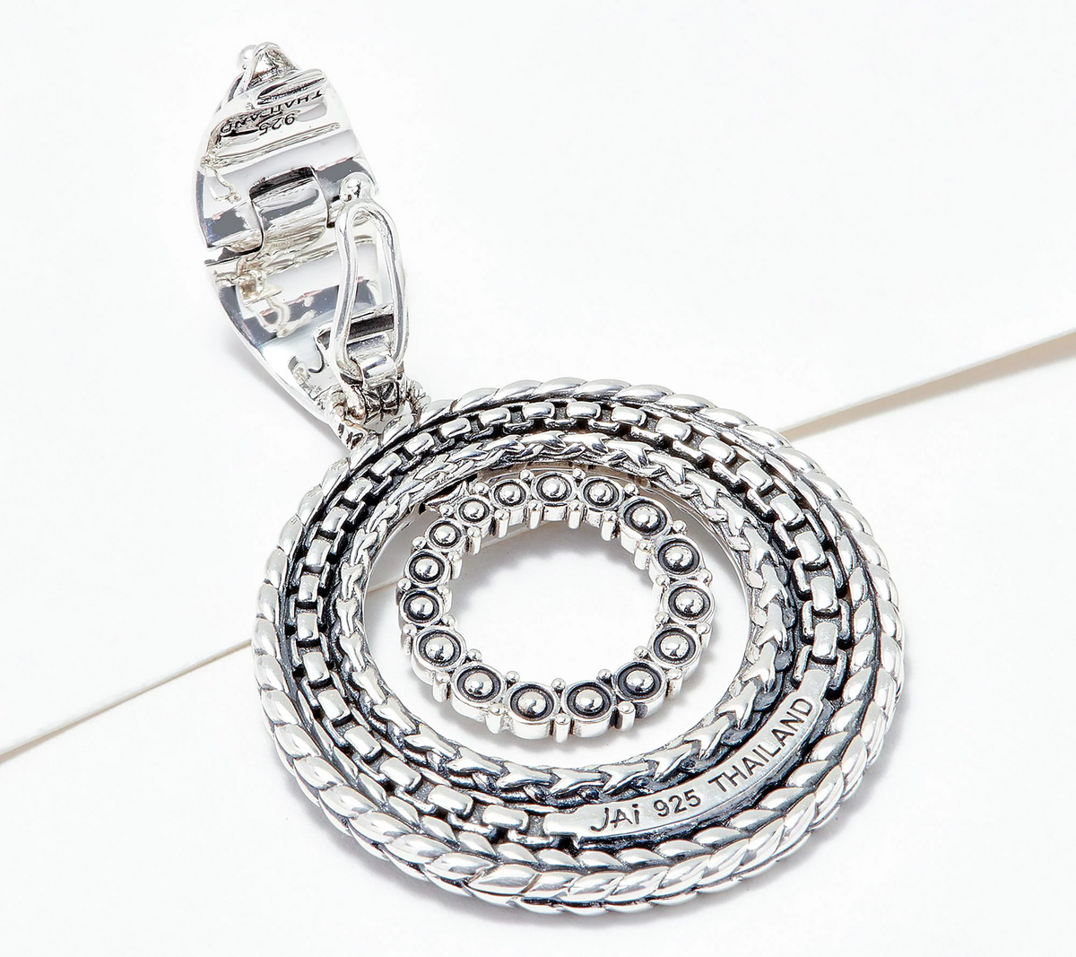 JAI Sterling Silver Global Textured Disk Enhancer