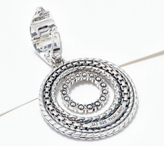 JAI Sterling Silver Global Textured Disk Enhancer