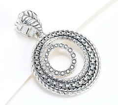 JAI Sterling Silver Global Textured Disk Enhancer