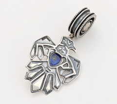 Fritz Casuse Sterling Silver Lapis Thunderbird Pendant Insert