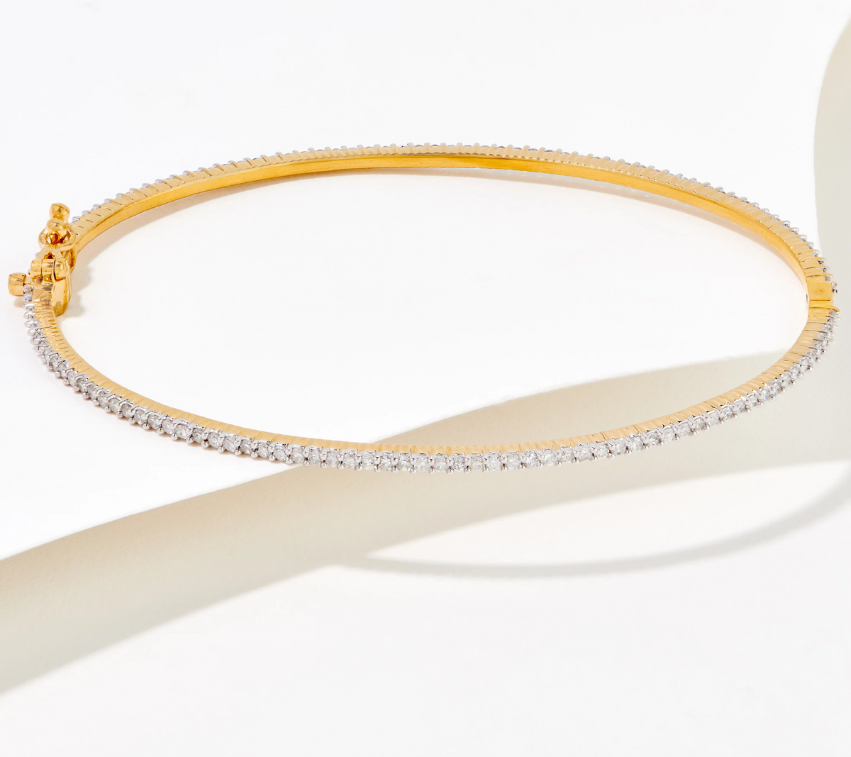 Affinity Diamonds Yellow Goltone Sterling Silver Eternity Bangle Large