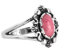 American West Classics Sterling Rhodonite Florl Ring Size 10