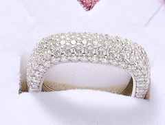 Diamonique x Jennifer Miller Sterling Silver Squared Band Ring, Size 7