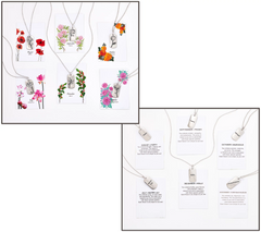 Diamonique Sterling Silver Birth Flower July Necklace Gift
