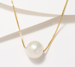 Honora Goldclad Sterling Silver Cultured Ming Pearl Box Chain Necklace