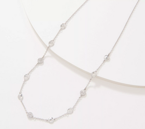 FREIDA ROTHMAN Sterling Silver Radiance 20" Disc Necklace