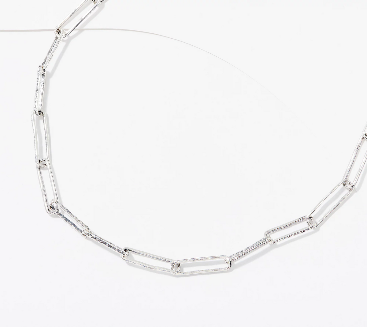 Or Paz Sterling Silver Solid 20" Paperclip Link Necklace