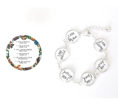 The Vintage Sparrow "I AM" Positive Affirmations Bracelet