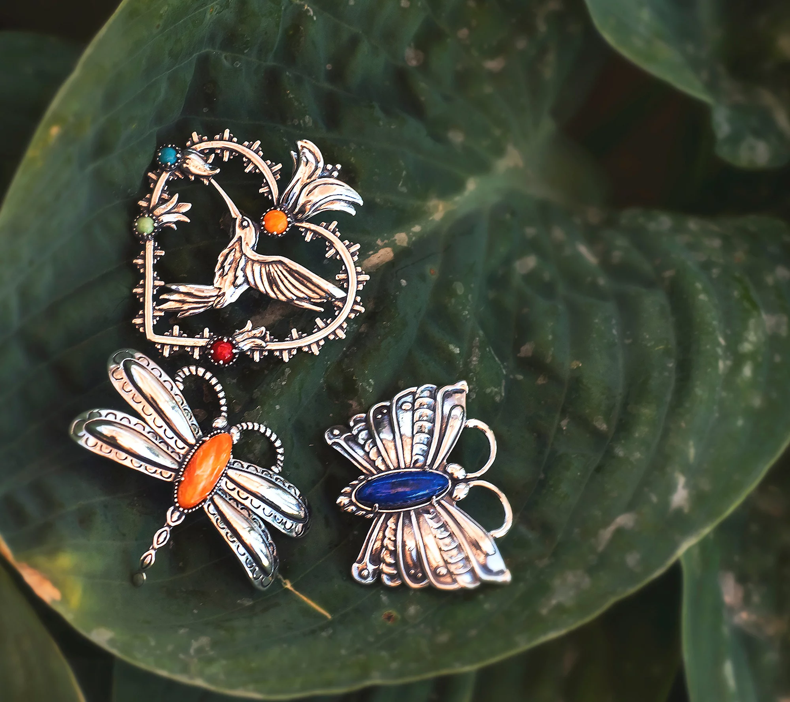 Fritz Casuse Sterling Hummingbird Gemstone Enhancer