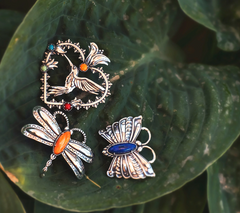 Fritz Casuse Sterling Hummingbird Gemstone Enhancer