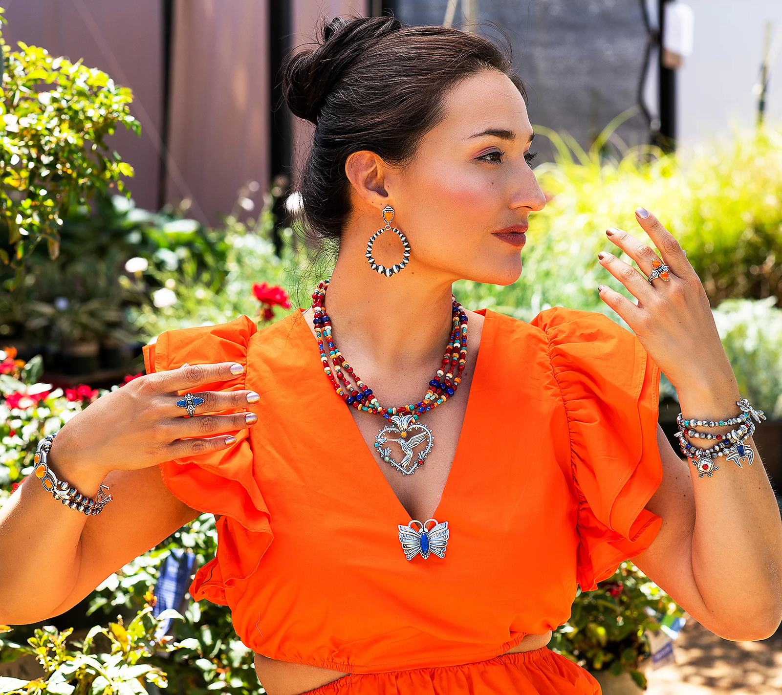 Fritz Casuse Sterling Hummingbird Gemstone Enhancer