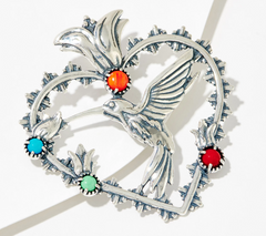 Fritz Casuse Sterling Hummingbird Gemstone Enhancer