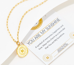T. Jazelle Gold-Over Sterling Silver My sunshine Charm Pendant 18" Necklace
