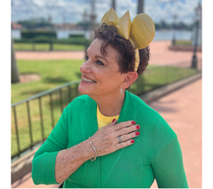 Diamonique's Disney Roseold-Clad SS and SS Interlocked Minnie & Mickey Ring Size 5