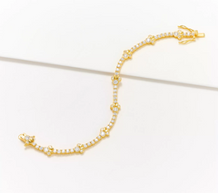 Diamonique's Disney Gold-Over Sterling Silver Minnie Tennis Bracelet, Small