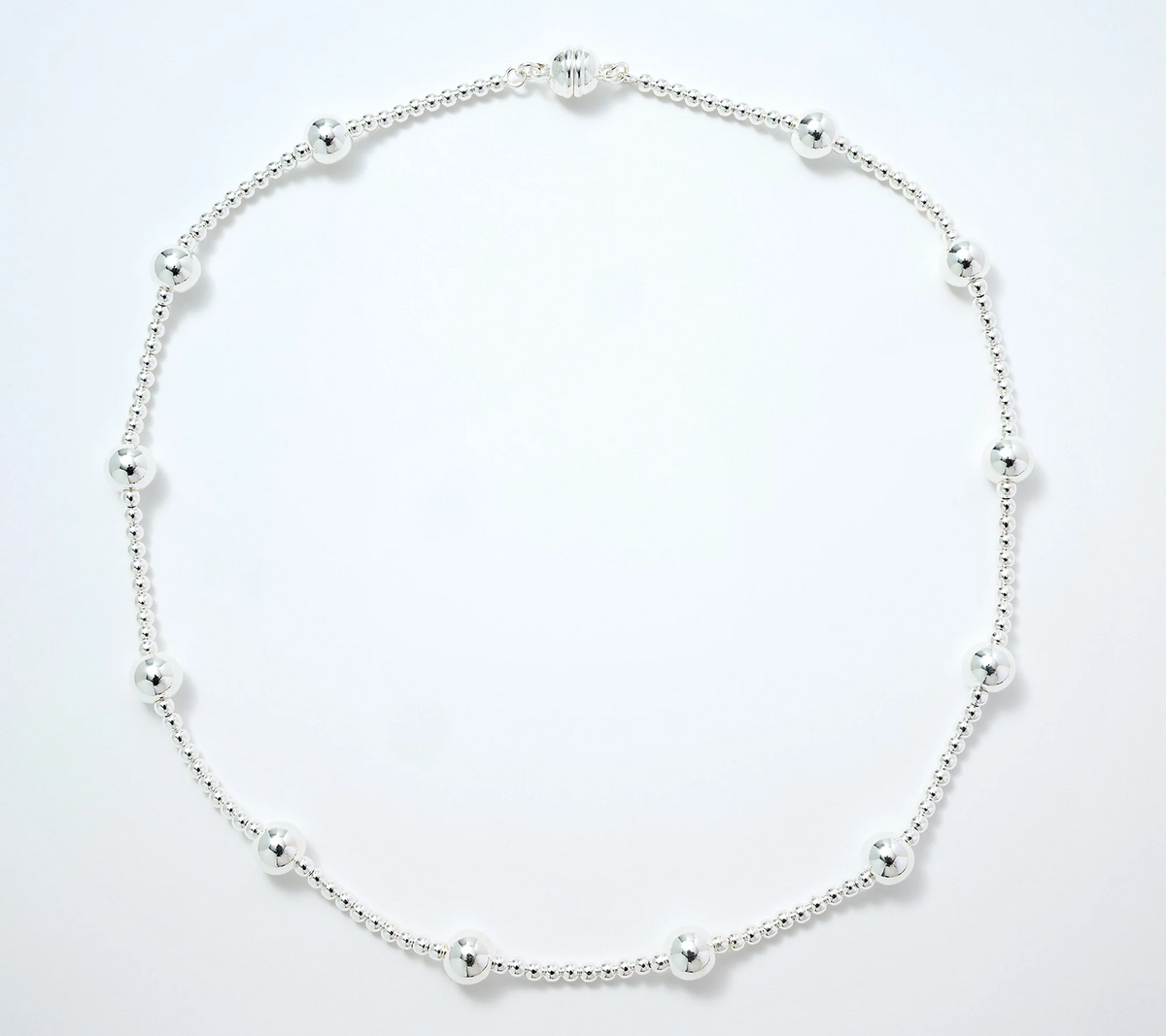 UltraFine C/O Chain 18" SS Beaded Necklace w/ Magnetic Closure