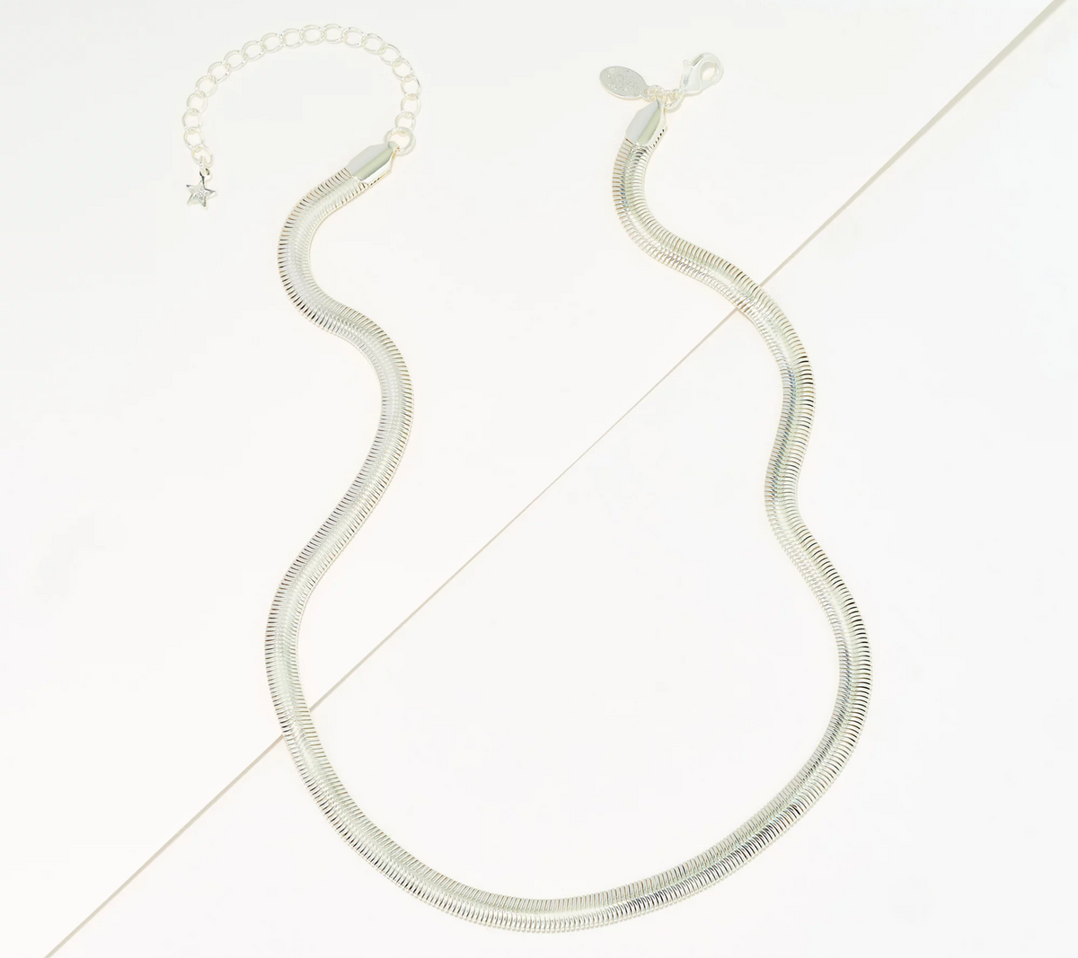 Kirks Folly Sheer Elegance Herringbone Flat Chain Necklace