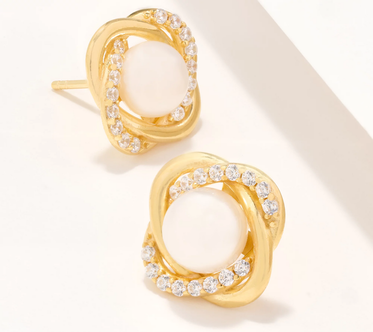 Honora Cultured Pearl Goldclad Sterling Silver Stud Earrings