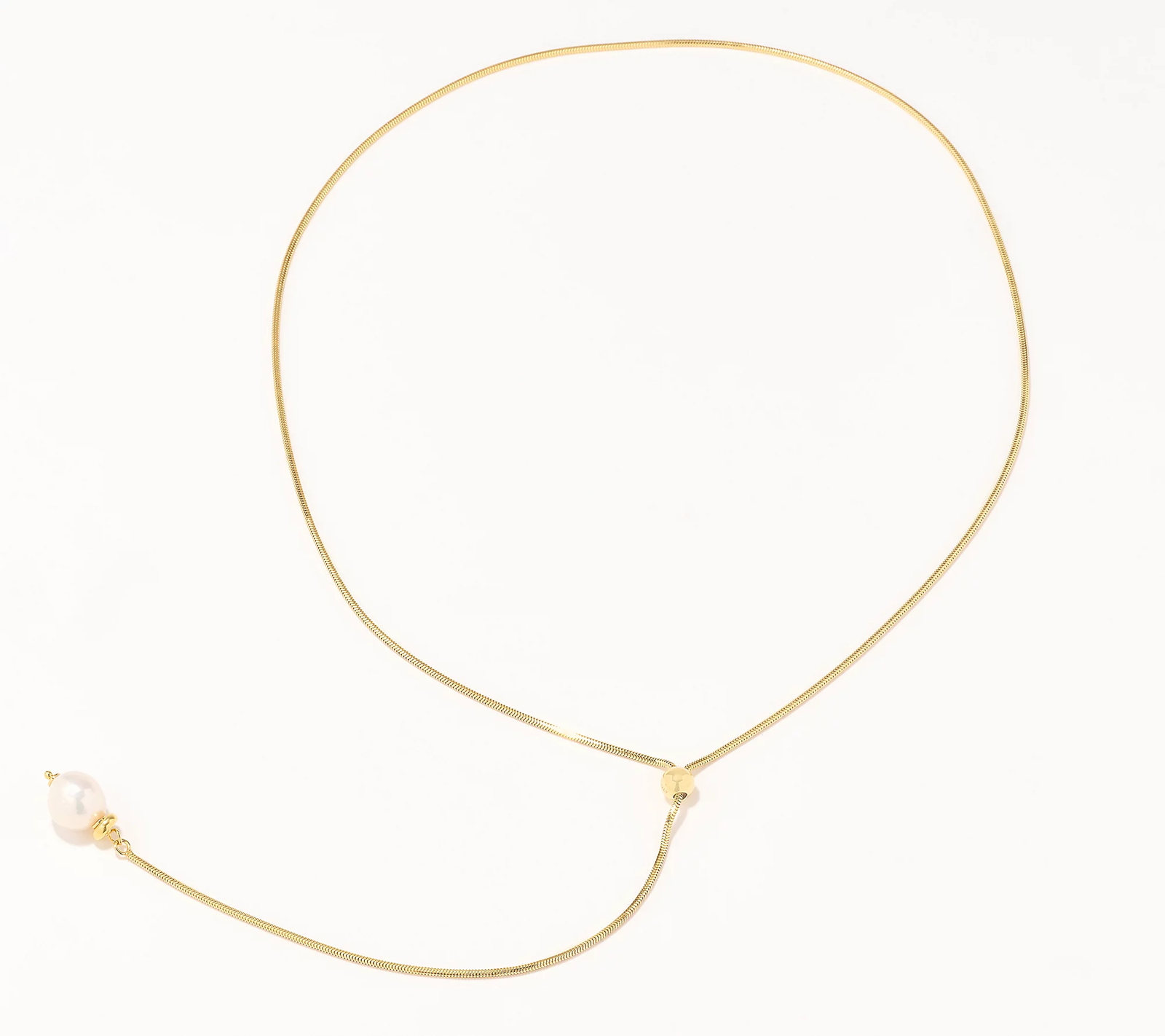 Honora Gold-Over Sterling Silver Sliding Snake Chain 24" Necklace