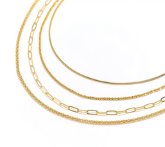 UltraFine 950 Silver Goldclad Interchangeable 4 Chain Necklace