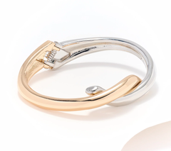 Susan Graver Hinged Bangle Bracelet, 2.5"H x 2.7"W