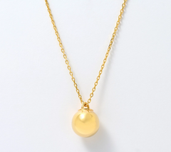 UltraFine 950 Silver Gold Clad Beaded Chain 30" Necklace