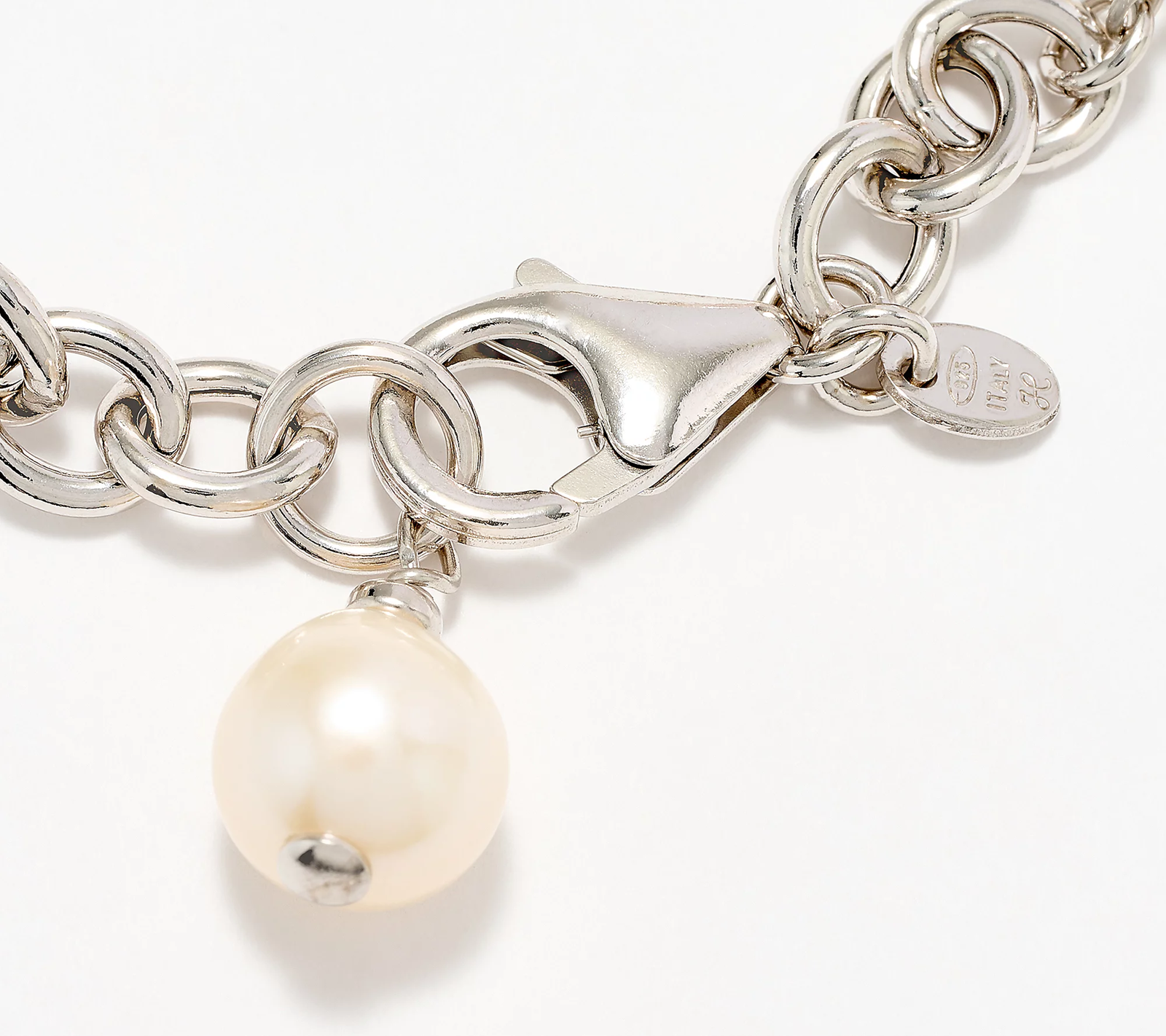 Honora Cultured Pearl Chain Sterling Silver Bracelet Small