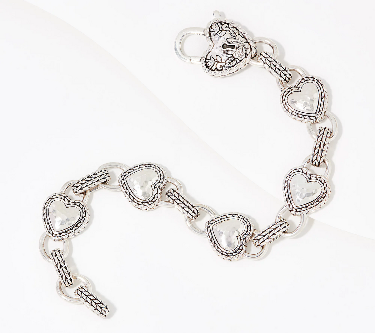 JAI Sterling Silver Love Lock Bracelet X-Small