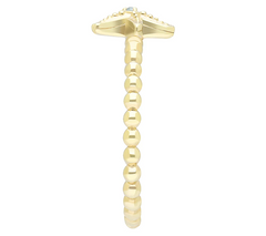 Goddaughters 14K Gold Clad White Topaz Mini Starfish Ring Size 9