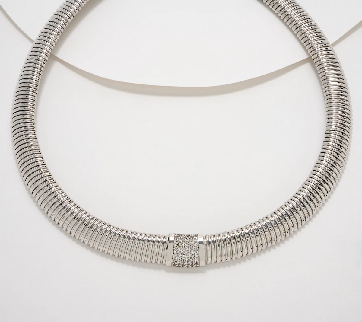 David Markstein Bronze White Topaz Tubogas 18" Necklace