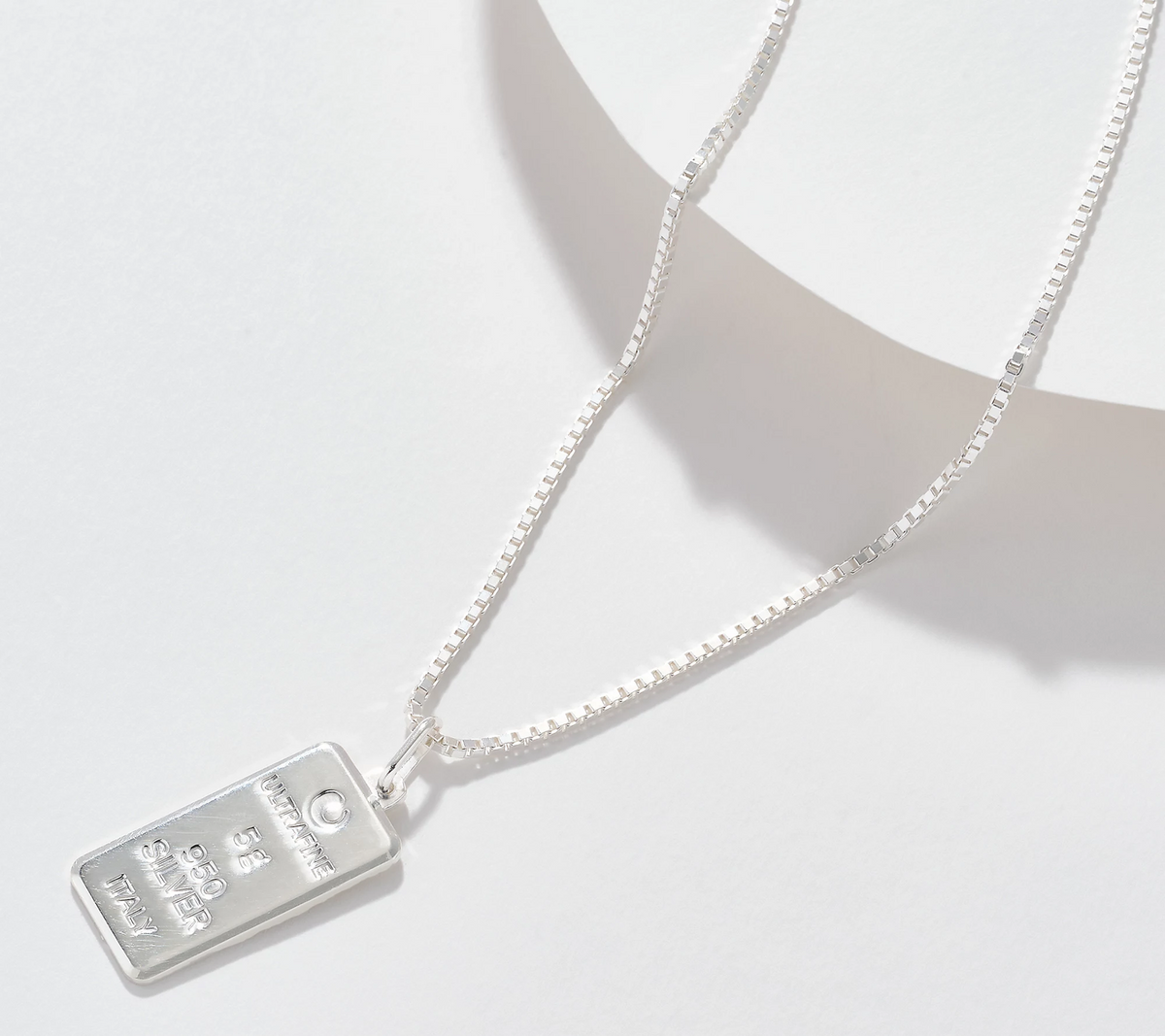 UltraFine 950 Silver Ingot with 20" Necklace