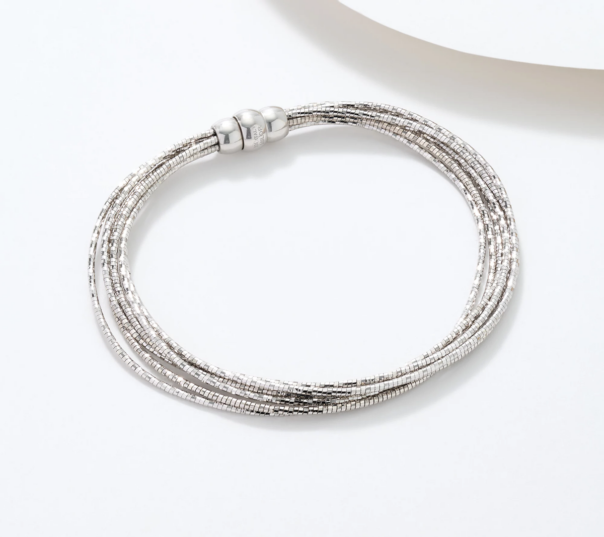 David Markstein Sterling Silver 7 Strand Omega Bracelet, Avg