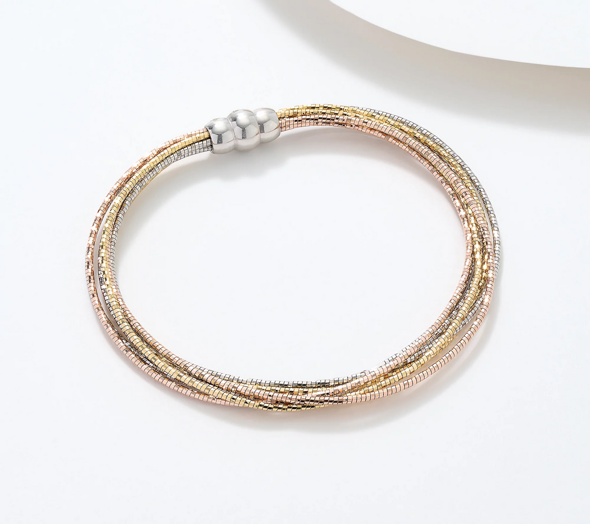 Pulsera Omega de 7 hebras de plata esterlina de David Markstein, Tritone Avg