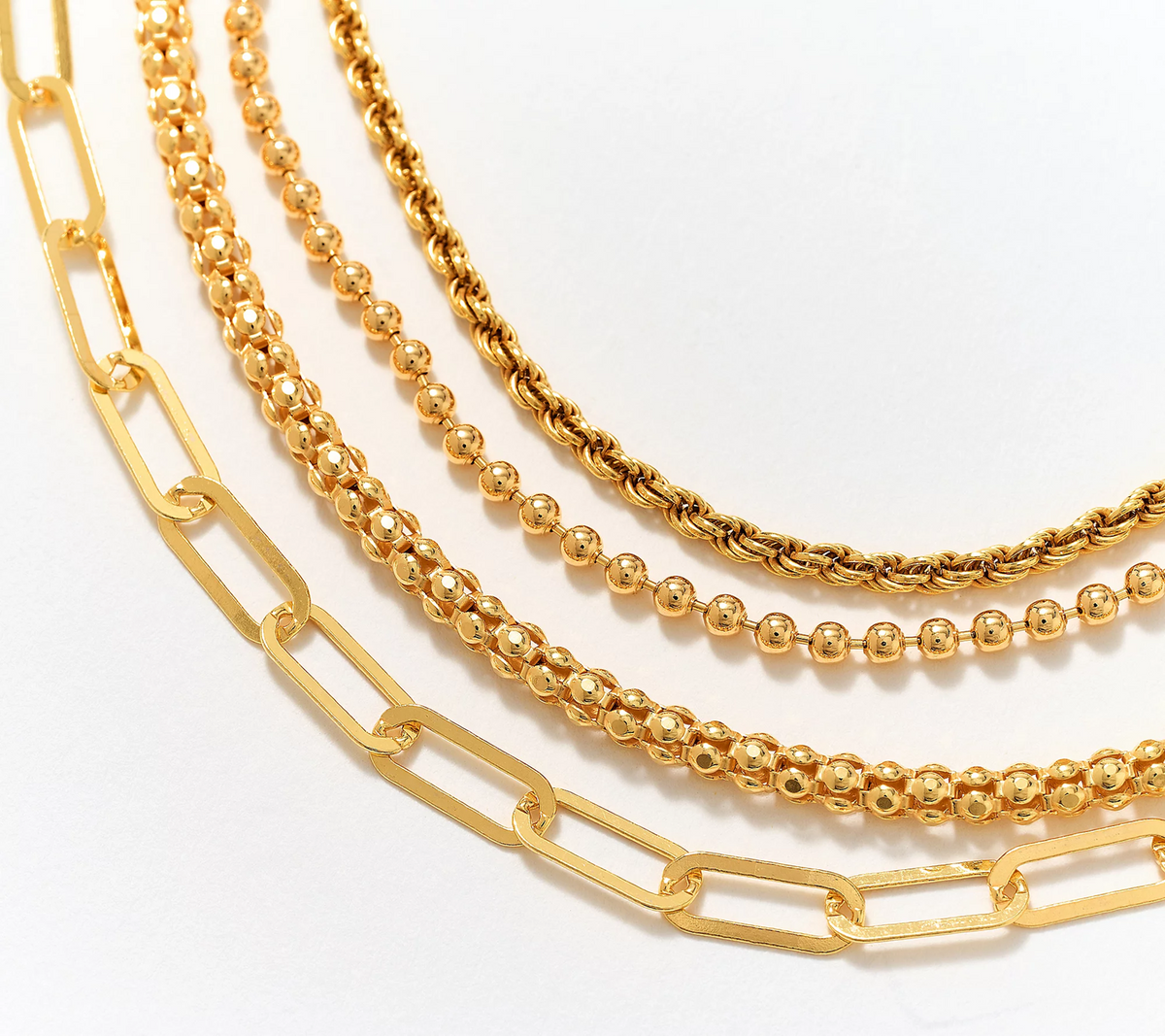 UltraFine 950 Silver Multi Chain 18K Gold-Plated Necklace